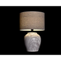 Desk lamp DKD Home Decor Canvas Ceramic Grey White (38 x 38 x 58 cm)