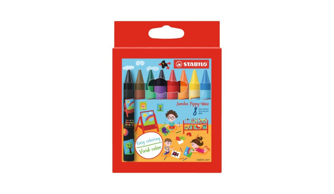 Rasvakriit STABILO Yippy-Wax Jumbo 8 värvi