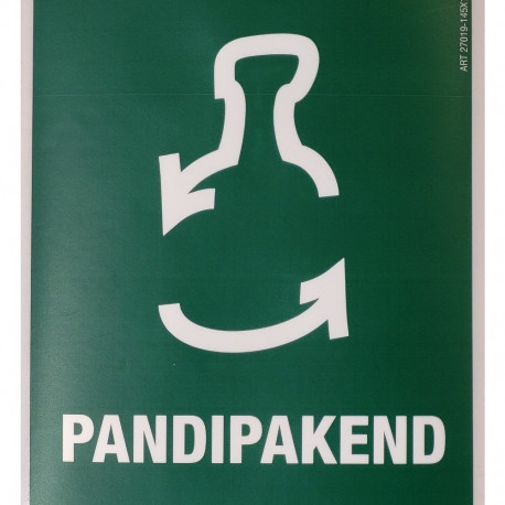 Kleebis prügikastile - Pandipakend 95x145mm