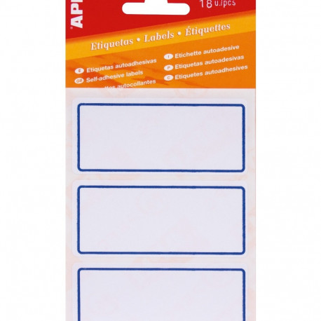 Vihikukleebised Apli, sinise raamiga, 78x34mm, 18 kleebist