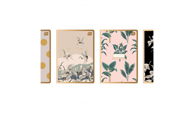 Kaustik A5 60 lehte, ruut, Metallic Satin Gold, assortii Interdruk