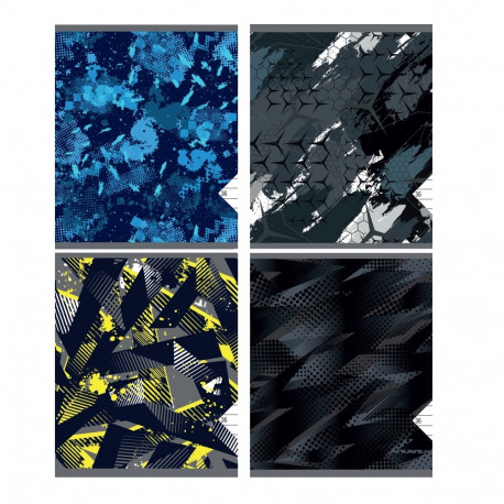 Kaustik A5 36l. jooneline Liblikad/Korvpall/Graffiti, Lamineeritud kaaned