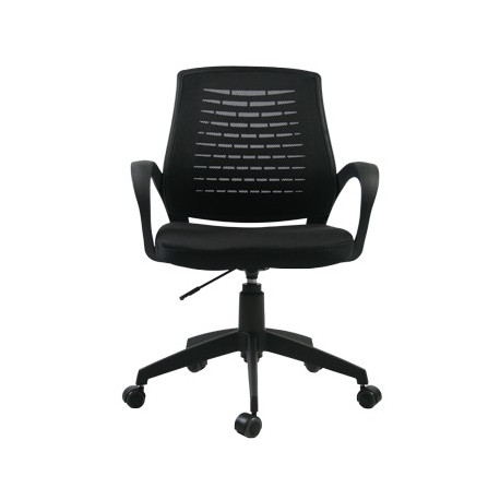 Töötool BRESCIA käetugedega, võrkseljatugi 2770, istme K46-56cm/ max 90kg/ must+must jalarist
