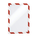 Inforaam magnetiline DURAFRAME SECURITY A4, iseliimuv, punane/valge, 2 tk/pk, Durable