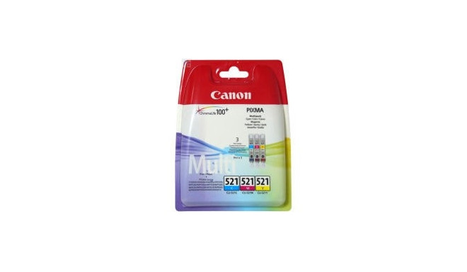 Tint Canon CLI-521 värvikomplekt Cyan/Magenta/Yellow MP540/MP550/MP560 MP620/MP630/MP640 MP980/MP990