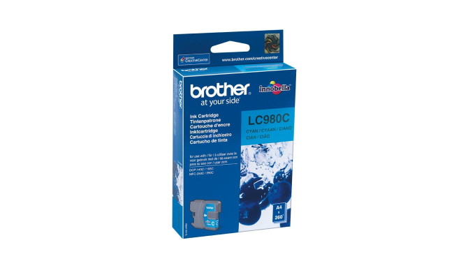 Tint Brother LC980C Cyan DCP-145C/165C/375CW, MFC-250C/290C 260 lehte@5%