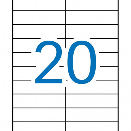 Etikett iseliimuv APLI 105x29mm, 20tk A4 lehel,100l/pk, Ref.01299