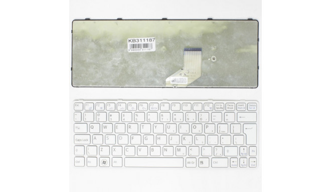 Keyboard SONY Vaio: SVE11, UK balta