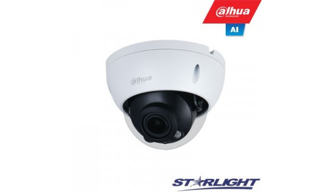 IP Camera  AI 5M 2K dome STARLIGHT, LXIR 40m 5MP(2592x1944) 20fps, 2.7mm–13.5mm,H.265+,IK10