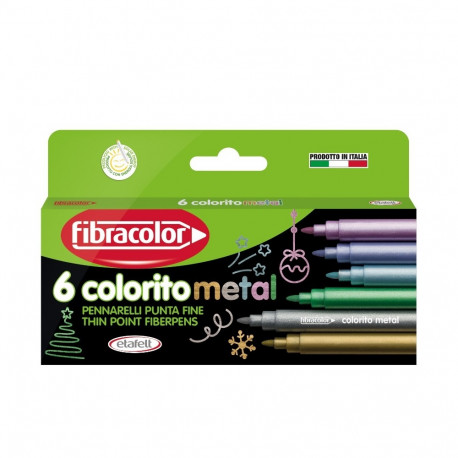 Viltpliiats Fibracolor Colorito Metal 6 värvi