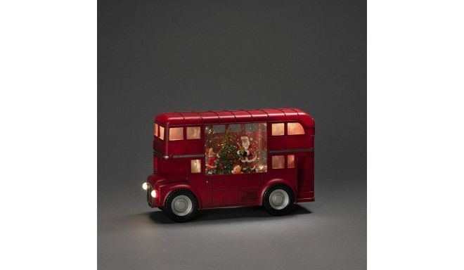 Lauakaunistus/ Vesilatern, Buss Jõuluvana ja lastega,K-18,5cmxL-29,5cm, wwLED, 5H taimeriga, 1,8m US