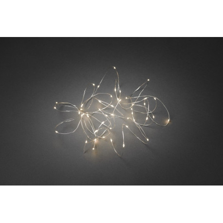 Valguskett õrna hõbedase kaabliga, 100 ww MicroLED tulega, L-1490cm, IP20 trafo