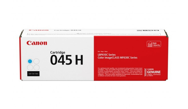 Tooner Canon 045HCyan suuremahuline 2200lk LBP611Cn LBP612Cdw LBP613Cdw MF631Cn MF632Cdw MF633Cdw MF