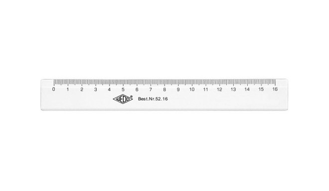 Joonlaud 16 cm Wedo läbipaistev