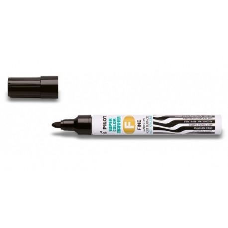 Marker Pilot SCA-F permanent 1-4 mm ümar ots, must