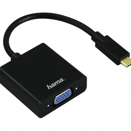 Adapter Hama USB-C Adapter to VGA, Full HD 1920x1080px, gold plated, double shielded