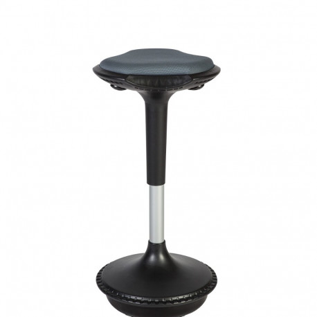 Töötool/pukktool JUST FUN 12085, ergonoomiline, K 59,5-84cm, D33cm, max 120kg/ iste hall kangas+must