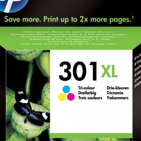 Tint HP CH564E No301XL Tri-Color 330lk värviline suur Deskjet 1000/ 1050/ 1510/ 2050/ 2510/ 2540/ 30