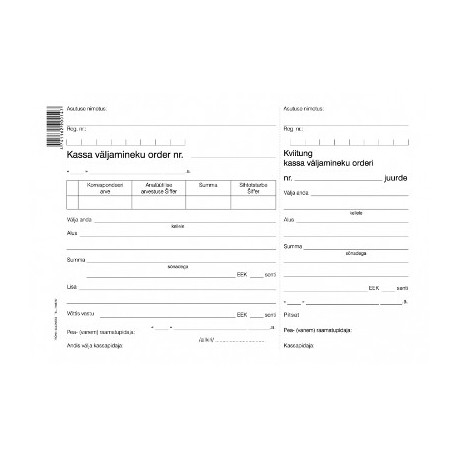 Väljaminekuorder, 100 lehte