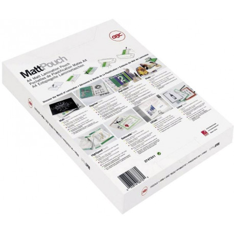 Lamineerimiskile A4 100mic, MATT, GBC Matt Laminating Pouches, pakis 100 lehte