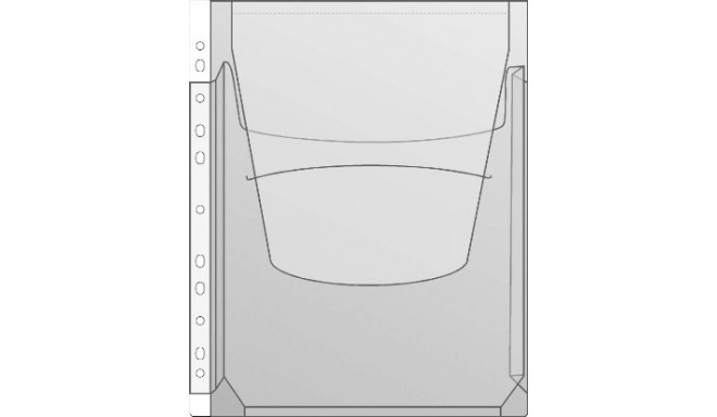 Kiletasku känguru A-tasku A4 klapiga, köidetav,0,18mm, PVC,Prolexplast