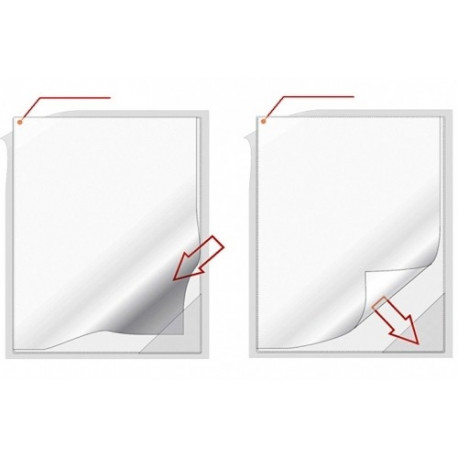 Kiletasku iseliimuv, A5 nurga ja klapiga, PVC, eemaldatav Prolexplast