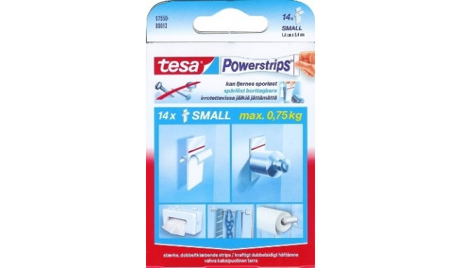 Kahepoolsed kinnitusribad Tesa POWER-STRIPS SMALL 14 tk
