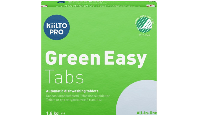 Nõudepesumasina tabletid Kiilto Green Easy 100tk/pk (1,8kg)