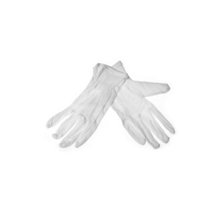 Töökindad riidest mikrokiudpunktidega valge nr. 7  (1 paar)