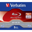BD-RE Verbatim 50GB 2x, Jewel, Blu-ray Dual-Layer, korduvkirjutamiseks, 1 toorik tavapakendis