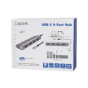 LogiLink UA0309 interface hub USB 3.2 Gen 1 (3.1 Gen 1) Type-C 5000 Mbit/s Grey