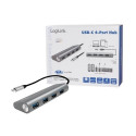 LogiLink UA0309 interface hub USB 3.2 Gen 1 (3.1 Gen 1) Type-C 5000 Mbit/s Grey