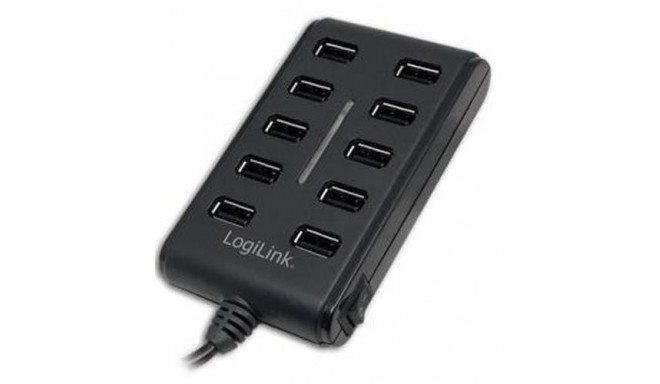 LogiLink USB 2.0 10-Port Hub with On/Off Switch 480 Mbit/s