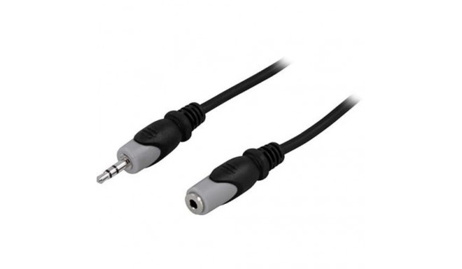 Deltaco MM-164 audio cable 15 m 3.5mm Black, Grey