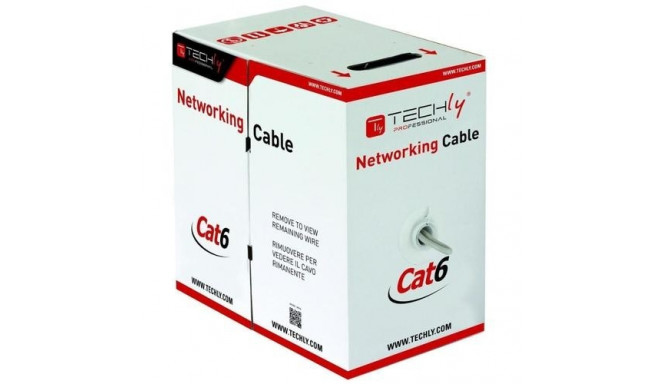 Techly U/UTP Hank Cable Cat.6 CCA 305m Solid Grey