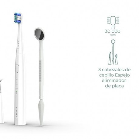 AENO Sonic Electric toothbrush, DB8: White, 3modes, 3 brush heads + 1 cleaning tool, 1 mirror, 30000