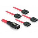 DeLOCK Sata 4x 1m SCSI cable Red