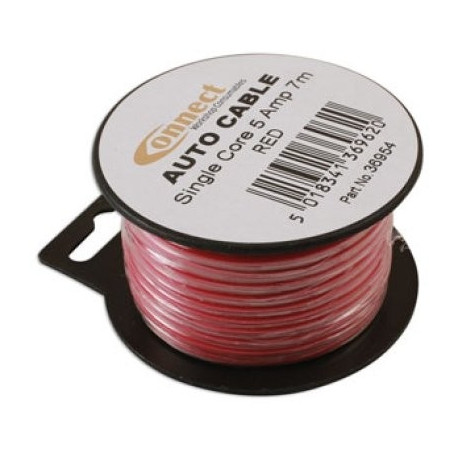 Juhe 7m/5AMP 0.65mm² punane
