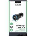 Vivanco car charger USB 2.1A, black (36256) (damaged package)