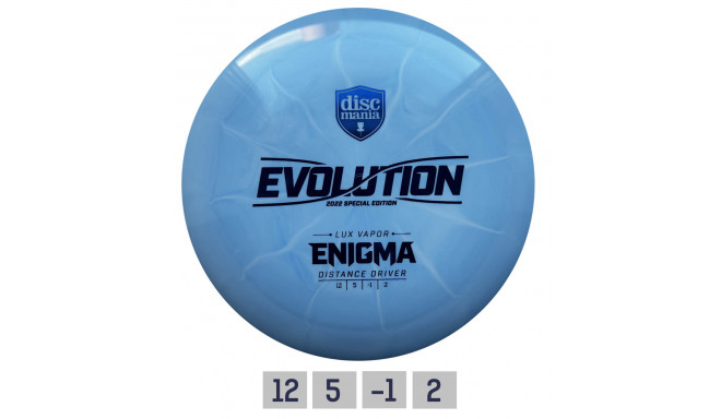 Discgolf DISCMANIA Distance Distance Driver Lux Vapor ENIGMA Evolution Blue 12/5/-1/2