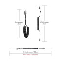 Baseus Fish Eye Spring Data Cable with Nylon Wire USB | Lightning 1M 2A black (CALSR-01)