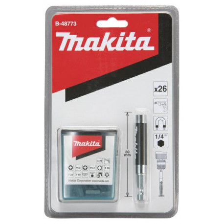 MAKITA SCREWDRIVER END SET 25pcs + HOLDER 80mm...