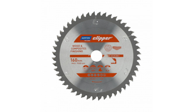 NORTON ketassaag 260mm x 30mm x 48z puit ja komposiidid ATB neg (2.6 / 1.8)