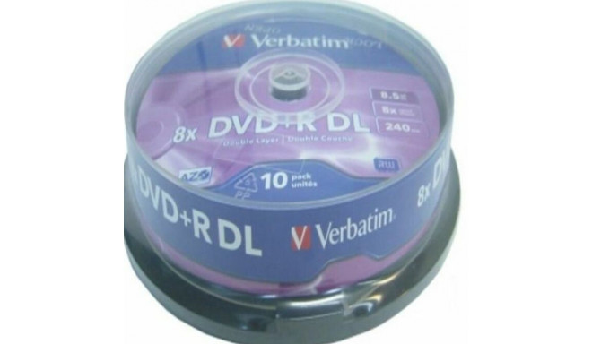 DVD-R Verbatim    8,5 GB 8x 10 pcs 10 Ühikut 8,5 GB 8x (10 Ühikut)