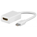 Üleminek Mini DisplayPort (M) - HDMI (F), 2K, edastab ka heli (Mac), valge