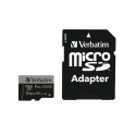 Mälukaart Secure Digital Verbatim MicroSDXC 256GB Pro, A2 app class, UHS-3 U3, r100MB/sec w90MB/sec 