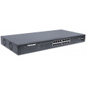 Intellinet 16-Port Gigabit Ethernet PoE+ Web-Managed Switch with 2 SFP Ports, IEEE 802.3at/af Power 