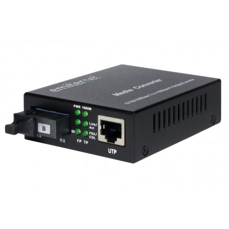 Emitter EM/1GB-ETH-1XSC-1550 Fiber optic converter WDM Ethernet 10/100/1000 Mbps RJ45/1xSC SM 9/125 