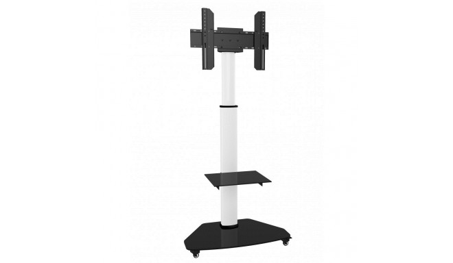 Techly Floor Support with Shelf Trolley TV LCD/LED/Plasma 37-70" White
