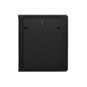 Lanberg wall-mounted installation rack cabinet 19'' 15U 600x600mm black (glass door)